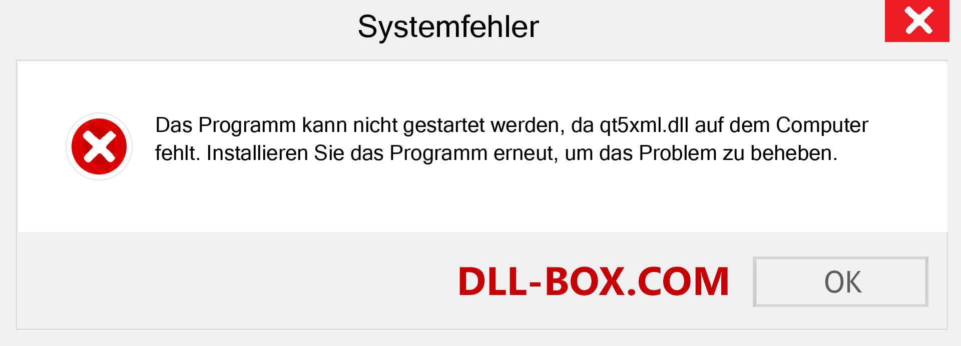 qt5xml.dll-Datei fehlt?. Download für Windows 7, 8, 10 - Fix qt5xml dll Missing Error unter Windows, Fotos, Bildern